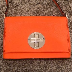 Kate Spade Orange Turnlock Crossbody Handbag